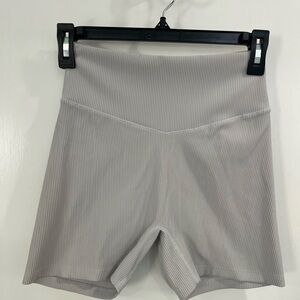 Buffbunny Material Girl Ribbed Shorts in Smoke